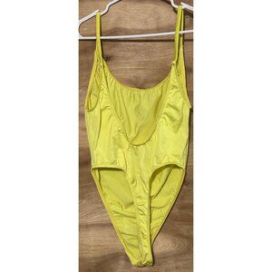 VTG UjENA 80s  Women 14 Swimwear Black One Piece High Rise Bathing Suit Thong